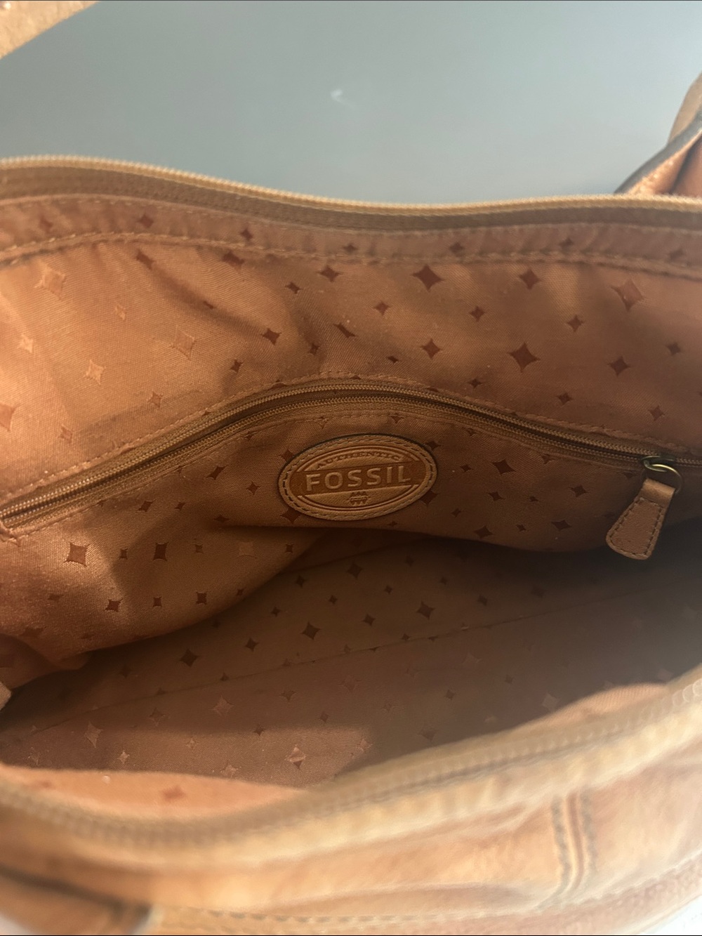 Fossil Tan Pebble Leather Purse Handbag - Picture 4 of 5